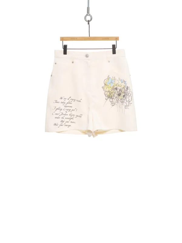 PF25 IVORY HYBRID MID WAISTED SKORTS