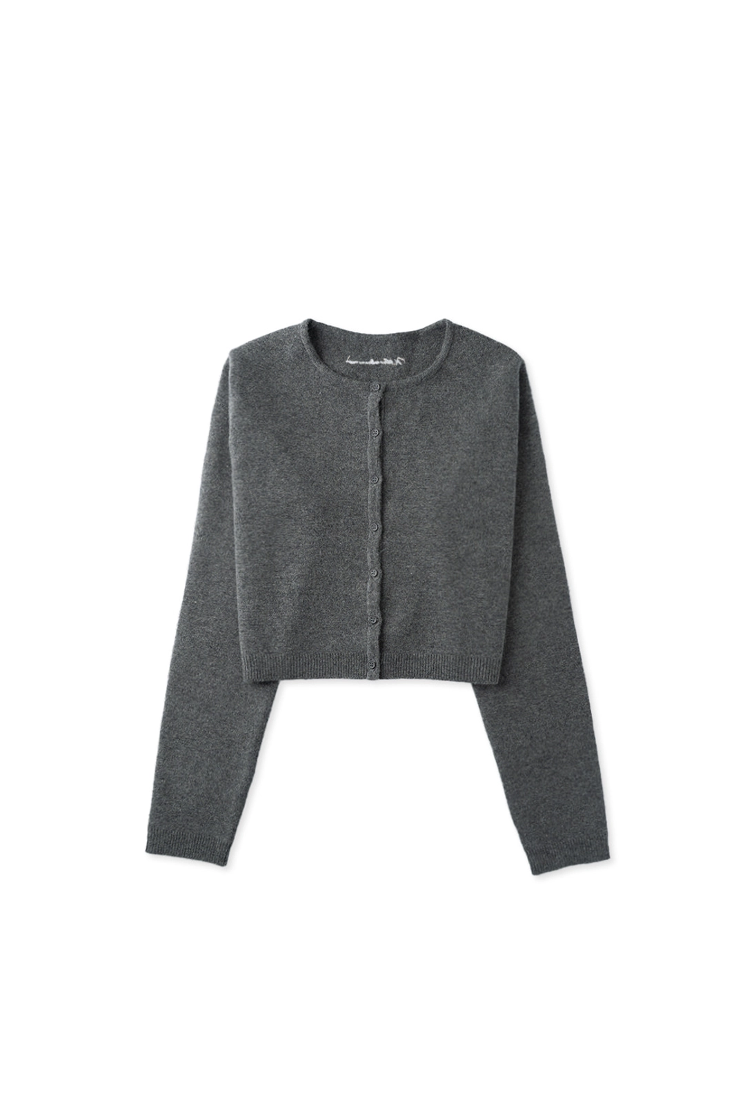 위드아웃썸머 Basic round cardigan_charcoal 상품 이미지 3