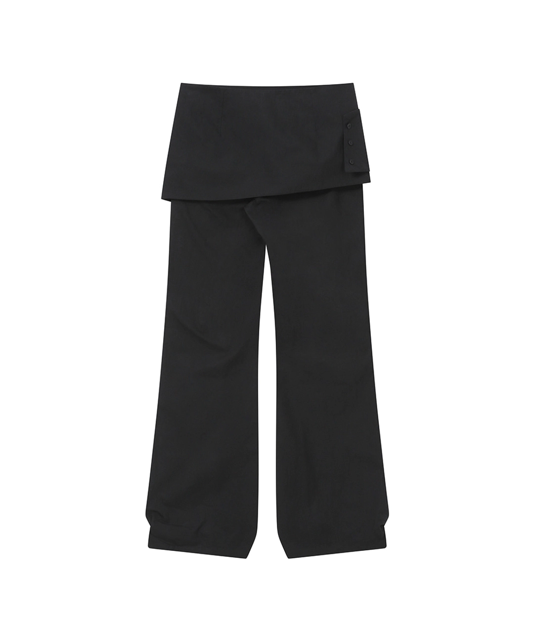미세키서울 Layered button wrap skirt pants set BLACK 상품 이미지 2
