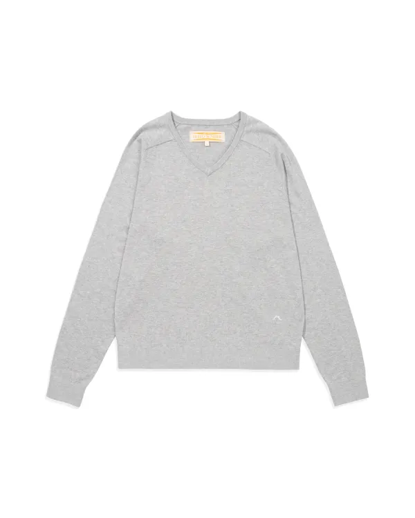 HS V-neck L/S Knit_Gray
