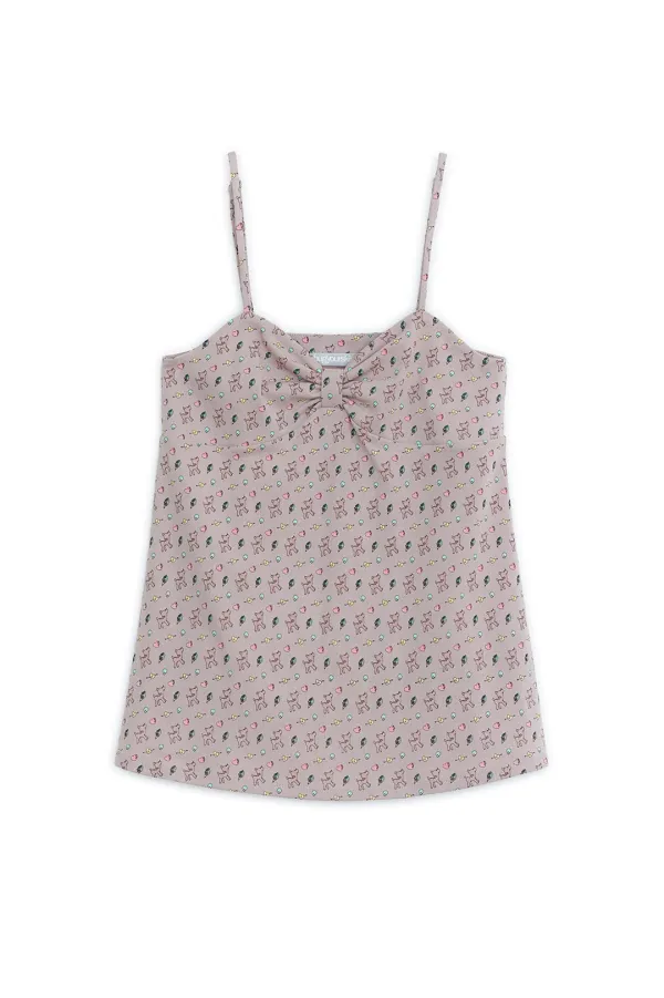 HUGYOURSKIN X LUCY printed sleeveless (Pink)