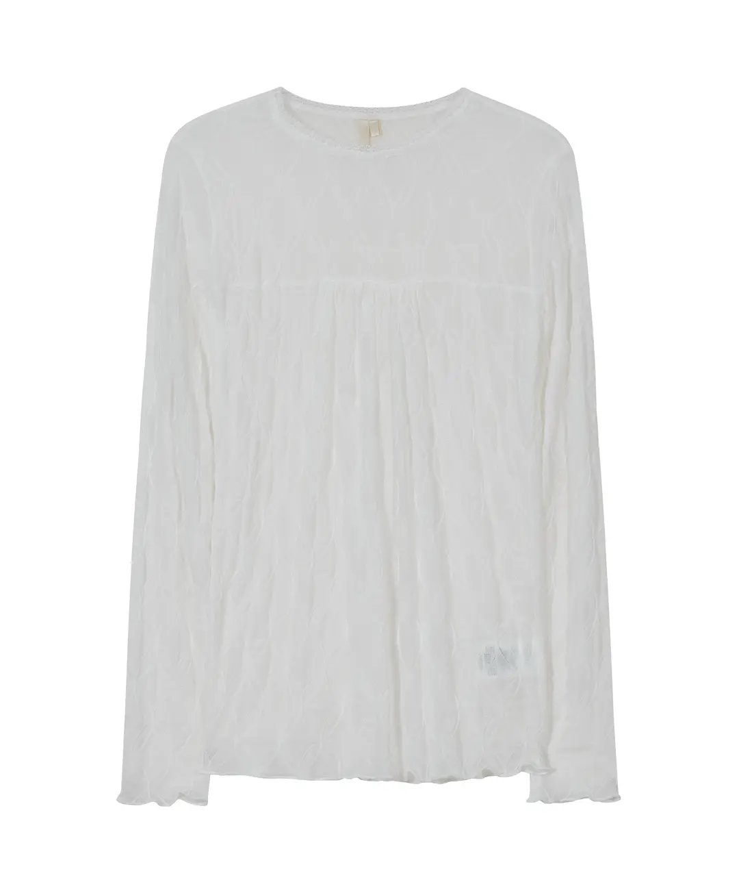 타입서비스 Lace Textured Tucked Top [White] 상품 이미지 3