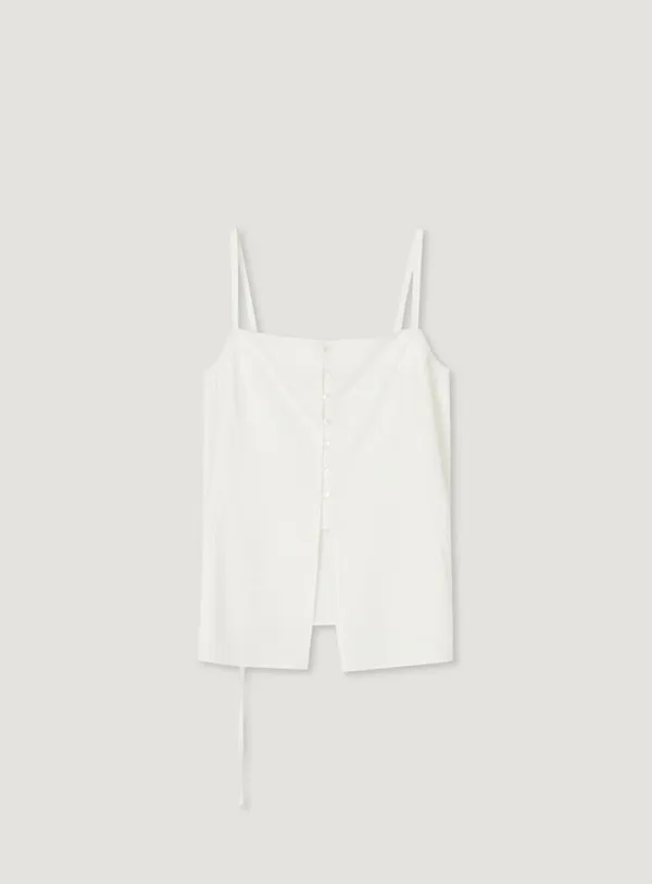 DONA BUTTON SLEEVELESS_IVORY
