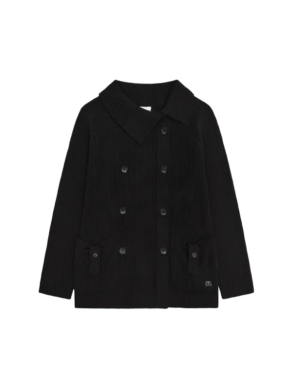 [10.02 예약 발송] FOLDED COLLAR CARDIGAN [BLACK]