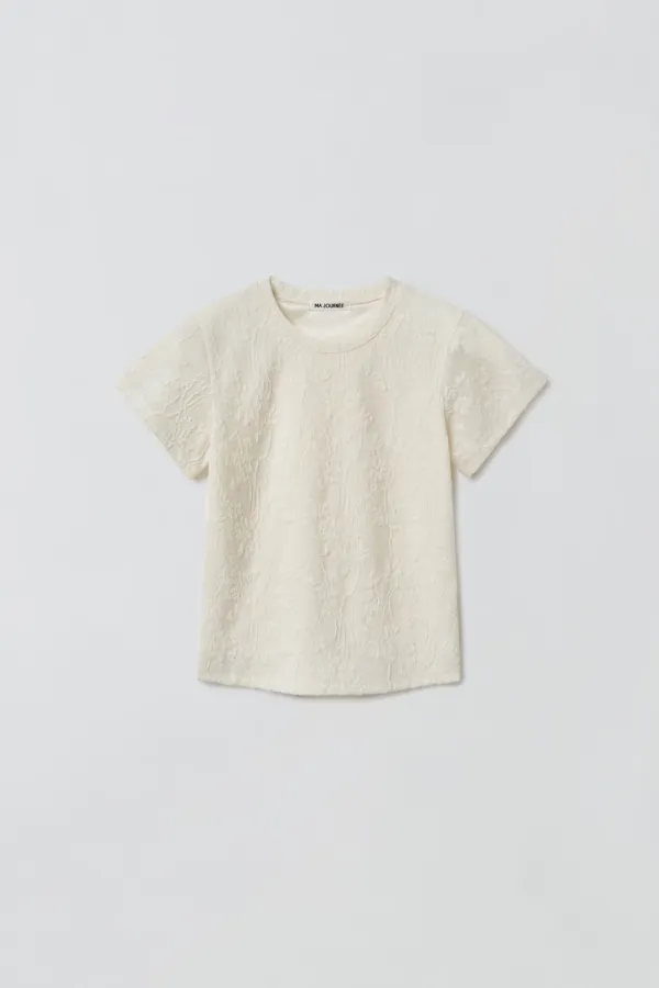 [1차 리오더] LACE SLIM T-SHIRT_CREAM