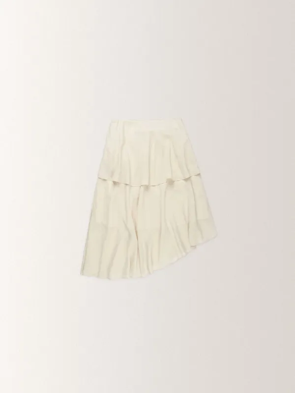 SHEER FRILL SKIRT [ CREAM ]