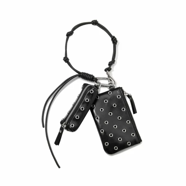 KNOTTY POUCH KEY RING [BLACK EYELETS]