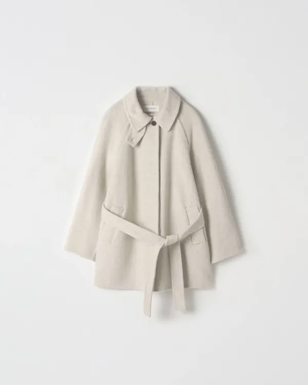 Handmade Wool Half Coat [OATMEAL]