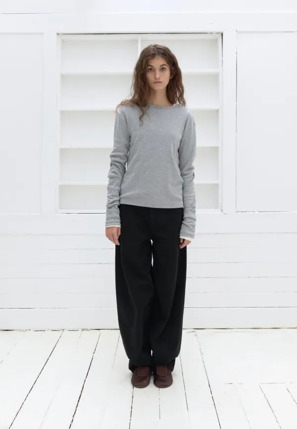 Essential cotton long sleeve (gray)