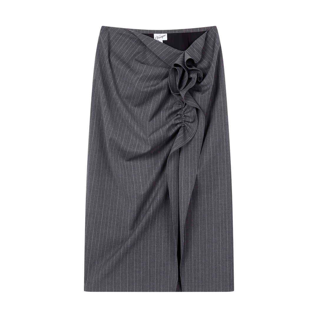 분크 Flore Shirring Skirt (플로르 셔링 스커트) Grey 상품 이미지 1