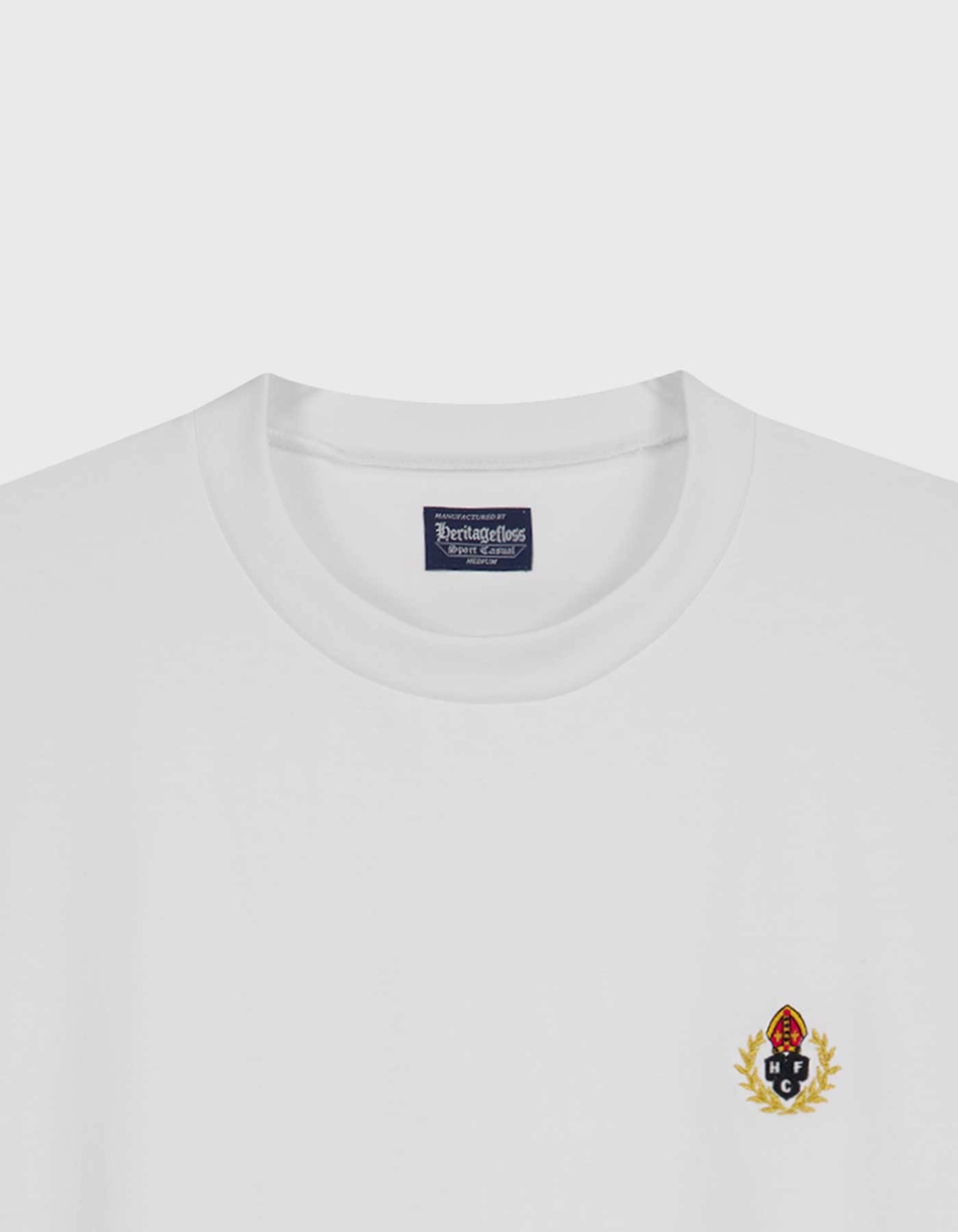 헤리티지플로스 CREST 20S COMPACT YARN T-SHIRT / White 상품 이미지 2