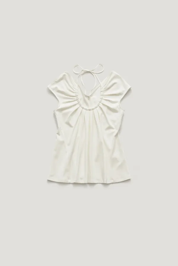 [7th reorder 5/26 PM13:55 open] BREEZE HALTER SHIRRING BLOUSE_IVORY / ₩129,000  ->  ₩116,100 (10%)