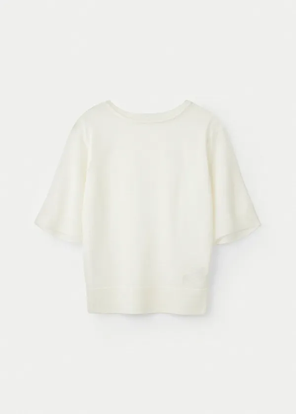 [3rd] Fine Cotton Half Sleeve Pullover_Ivory
