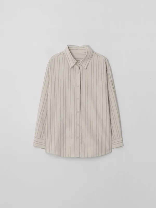 stripe shirt (sand beige)