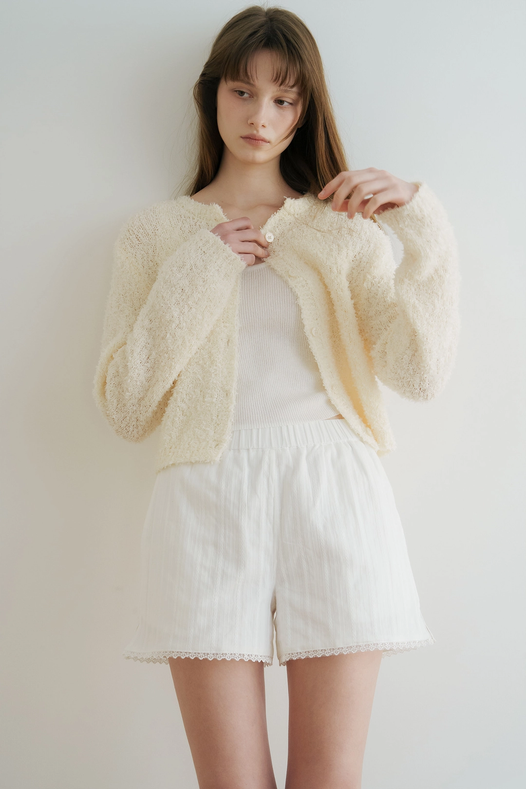 샤드라마 POISE CARDIGAN [CREAMY IVORY] 상품 이미지 2