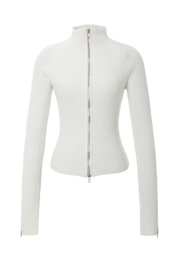 Vintage knit zip-up