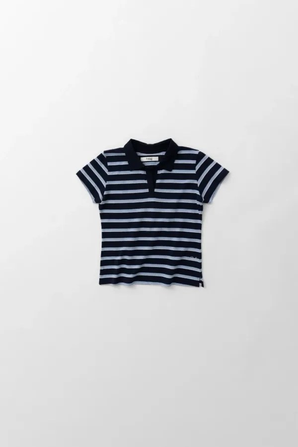 6th) a minimal pique t-sh (navy stripe)