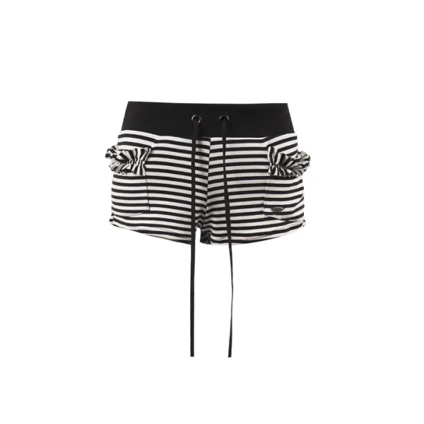 Freak Stripe Shorts [White]