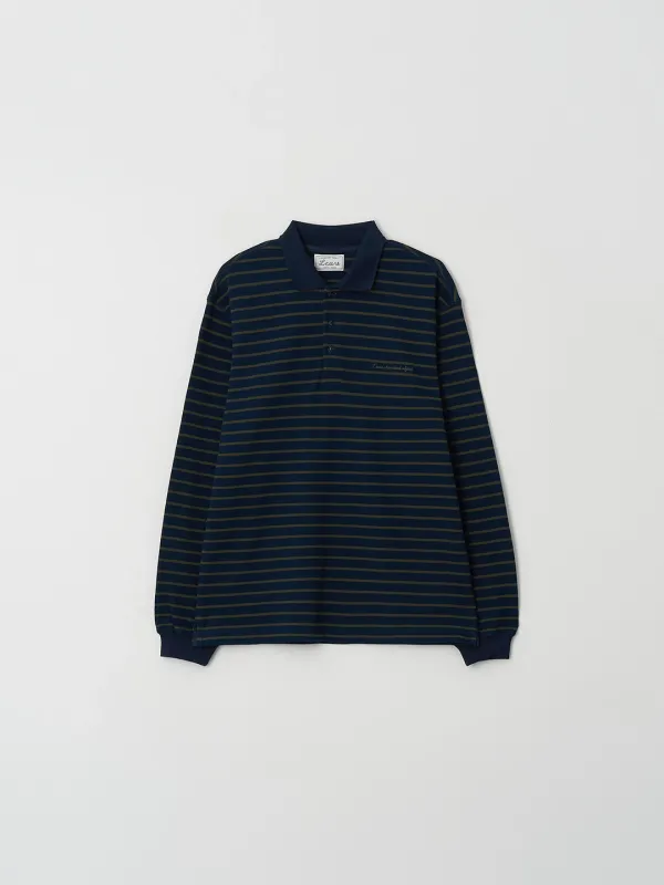 Fred pique collared t-shirt_navy