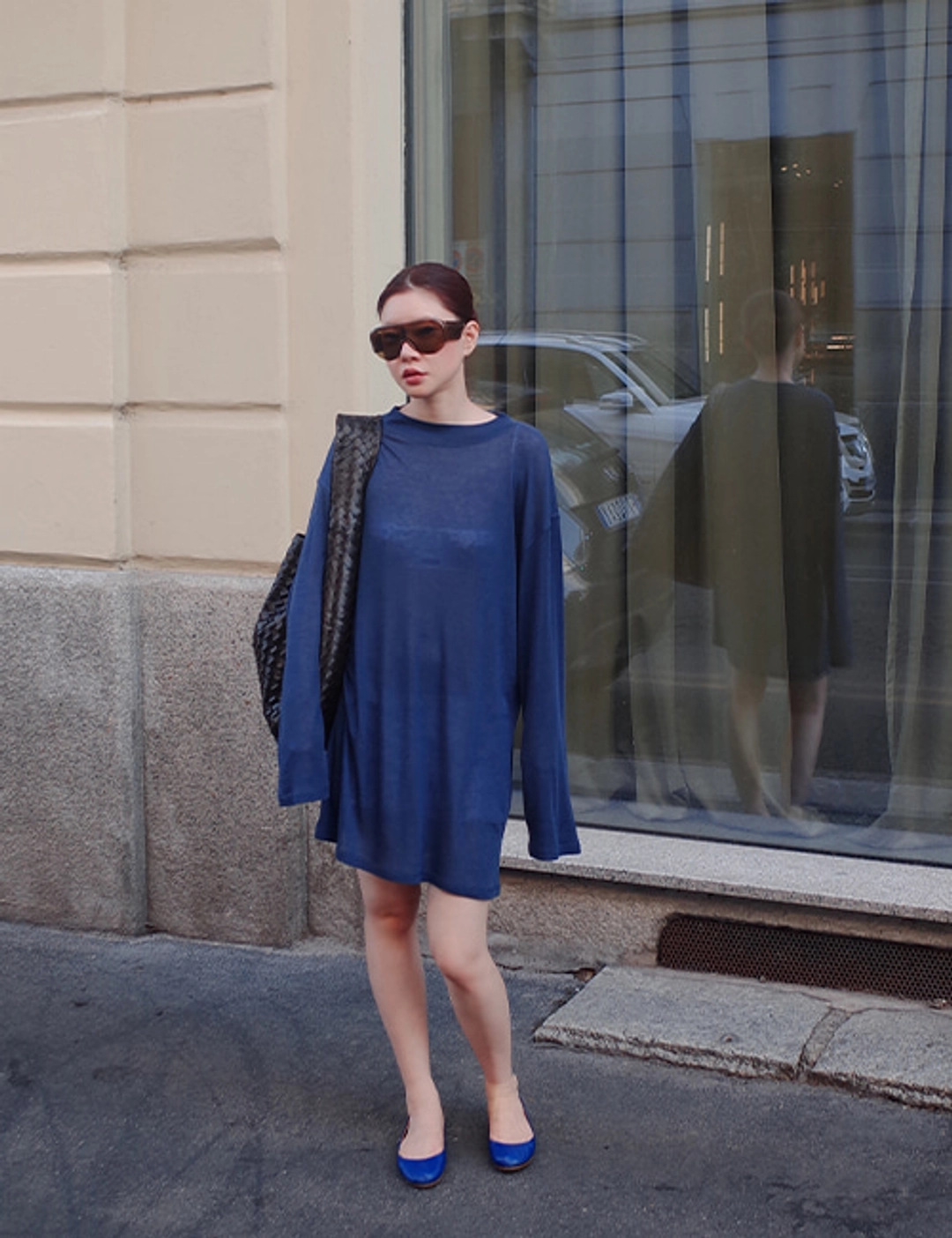 프레클 sheer tencel mock neck long tee 상품 이미지 1