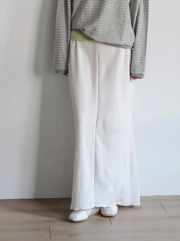 [RE STOCK] Pique maxi skirt - Ecru