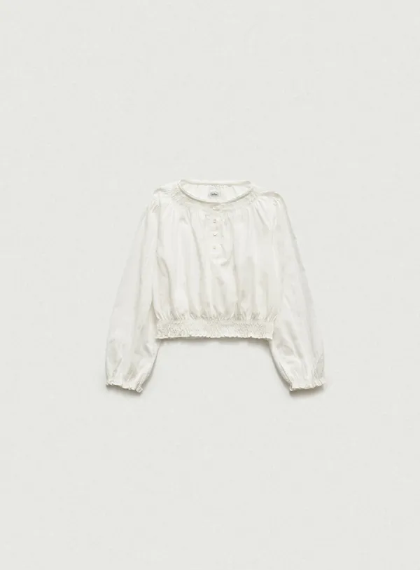 Rippléa Sheer Button Blouse