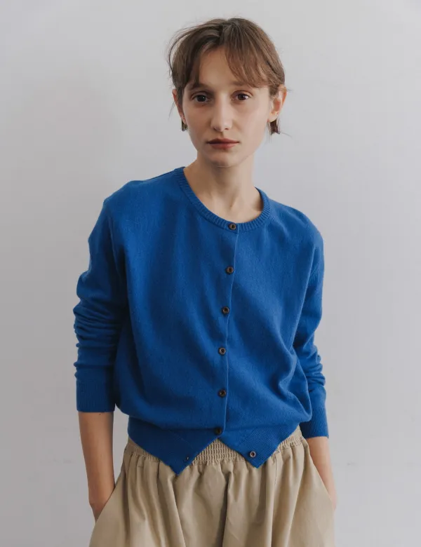 Cambon Wool Cardigan (Blue)