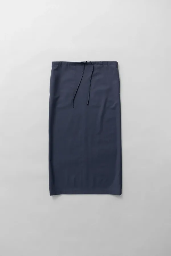 2nd) string maxi skirt (dusty blue)