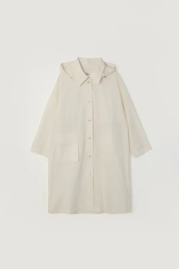 MASS HOOD TRENCH COAT_IVORY