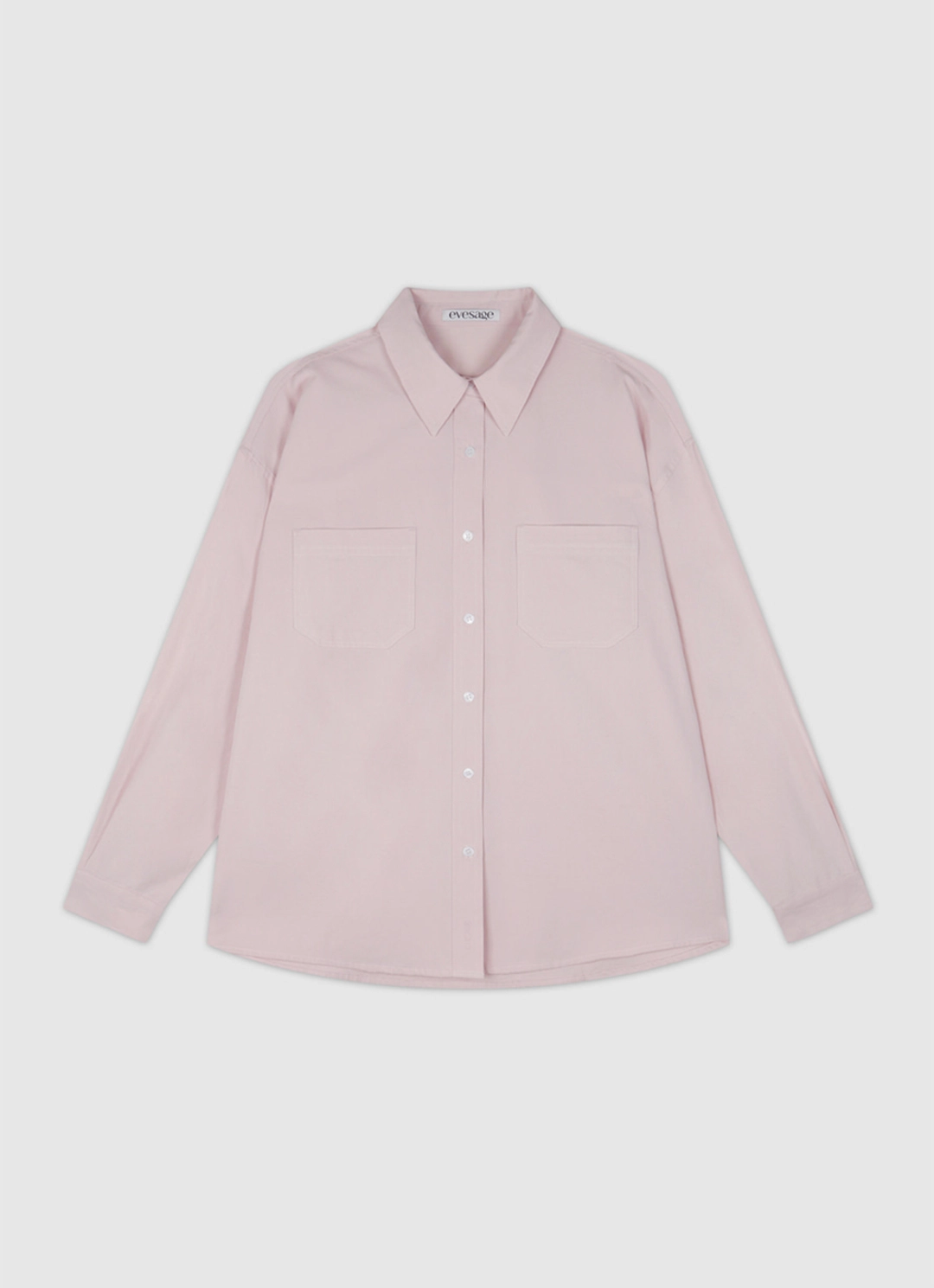 이브세이지 Oxford two pocket shirt (Soft pink) 상품 이미지 3