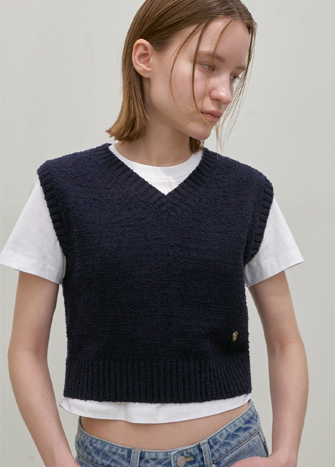 아뜰리에 나인 (VT-0265)ESSENTIAL JACE BOUCLE KNIT VEST 상품 이미지 3