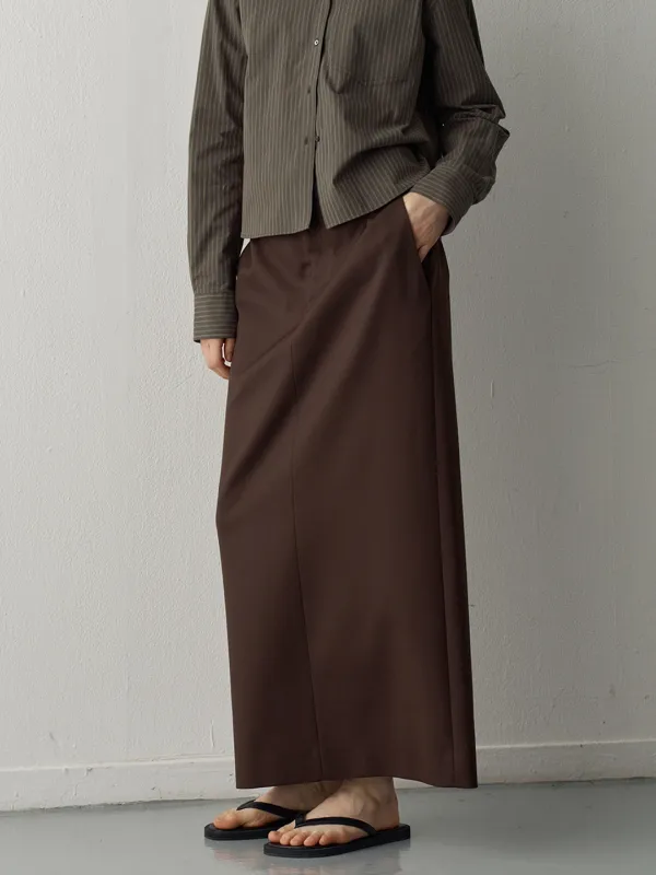 타임리스 맥시 스커트_brown