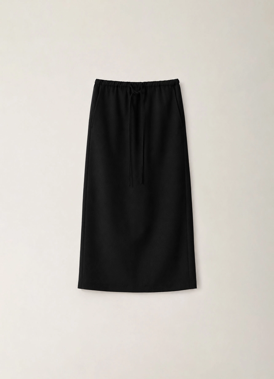 페블엠 Wool String Maxi Skirt - Black 상품 이미지 1