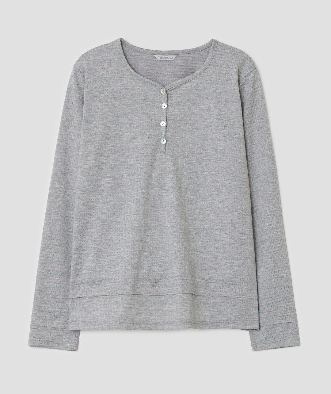 타입서비스 Piping Henley Top [Gray] 상품 이미지 1