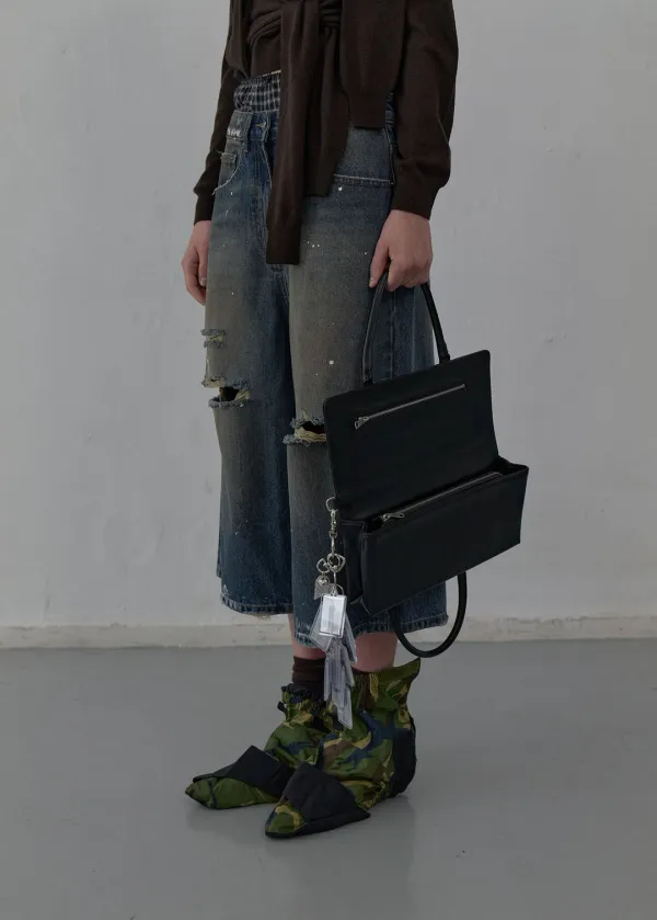 TWO-WAY SQUARE BAG (BLACK)