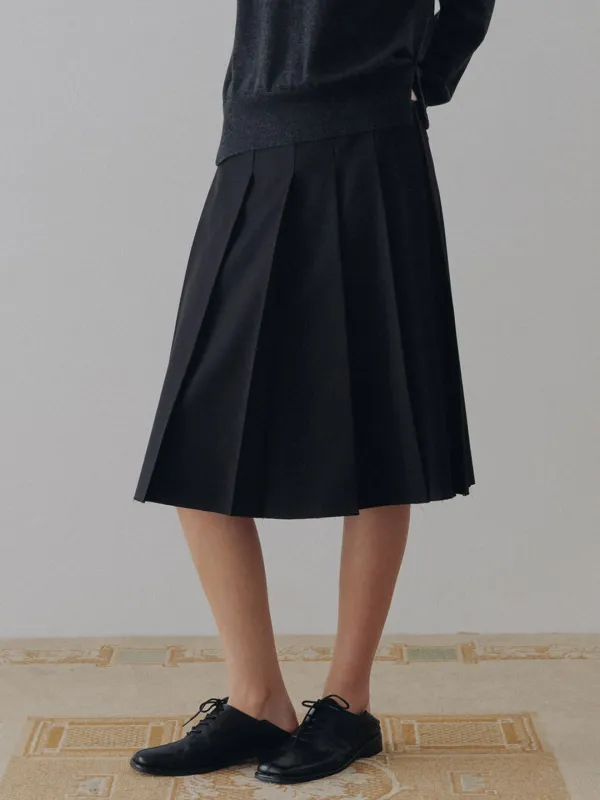 Structured Pleated Midi Skirt SW6AS876-10