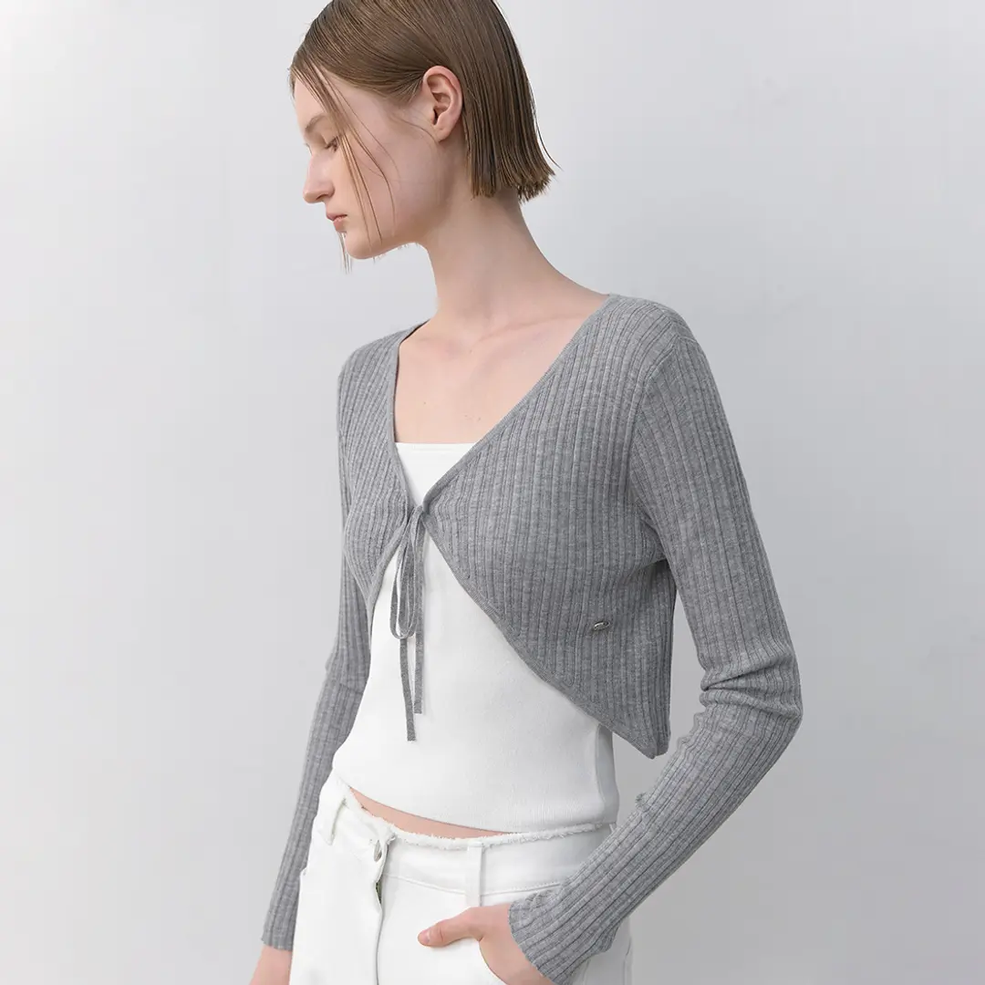 아뜰리에 나인 (CD-2184)PAVEL CROP KNIT CARDIGAN 상품 이미지 2
