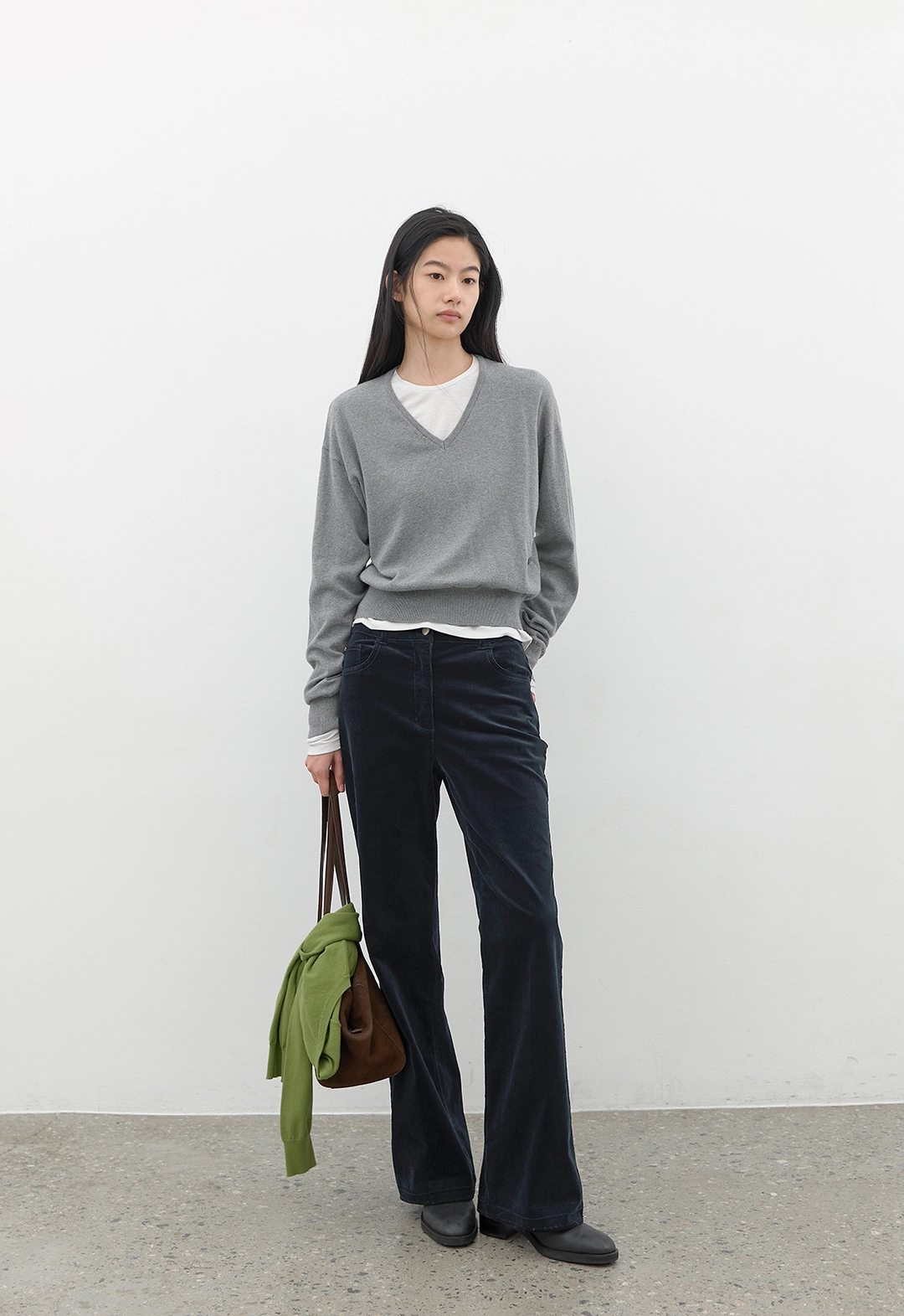 아뜰리에 나인 (PT-5802)CORDUROY BOOT-CUT PANTS 상품 이미지 2