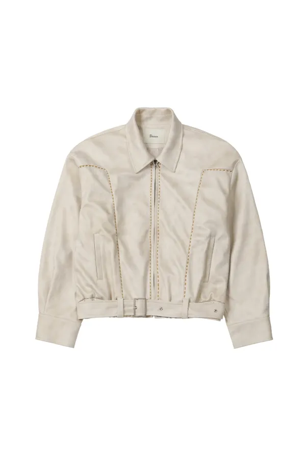 STITCH BOMBER JUMPER IN IVORY