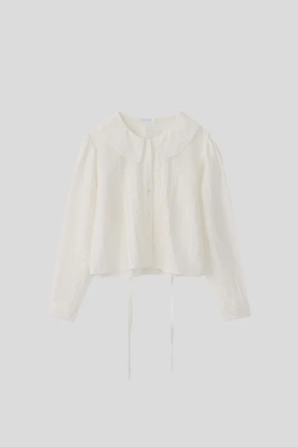 (4th re-stock) T/T Blanc tuck blouse (ivory)