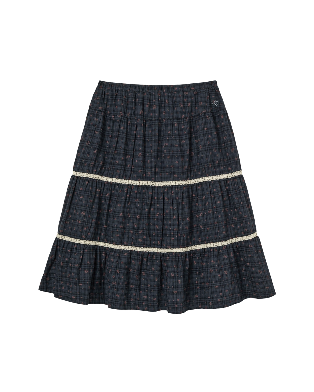 에이이에이이 PATTERN TIERED SKIRT [NAVY] 상품 이미지 1