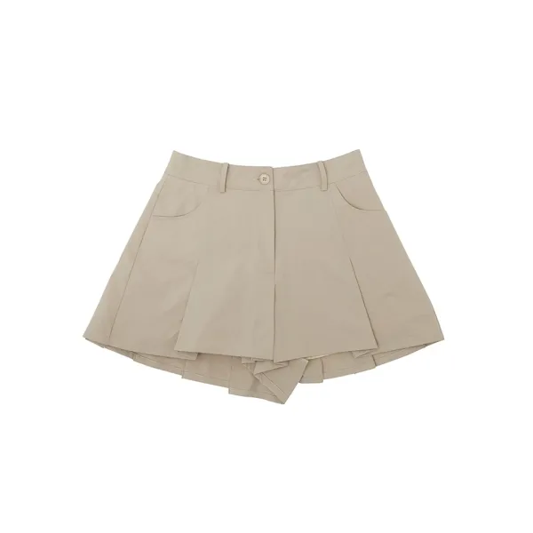 [2차] Pleated Culotte Pants (milk tea beige)