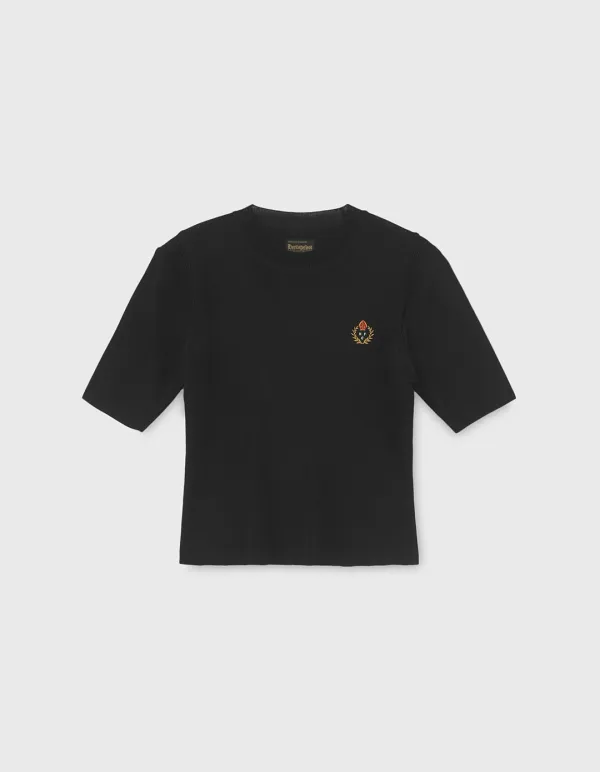 CREST FOOTBALL HALF SLEEVE (W) / Black