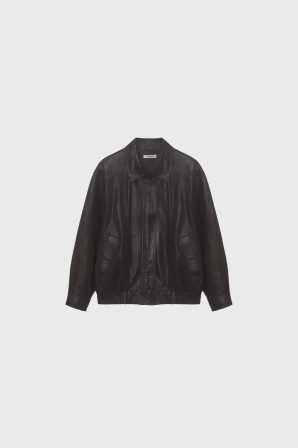 [Exclusive] Lambskin Jumper (Black / Brown)