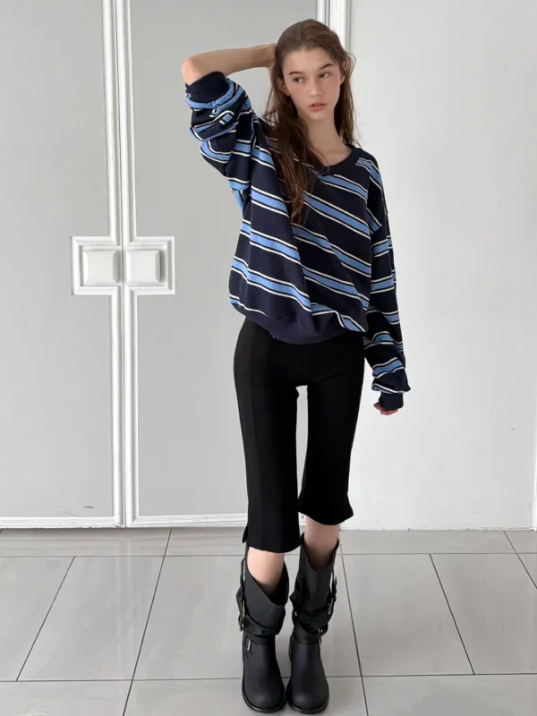 BANDING CAPRI PANTS - BLACK