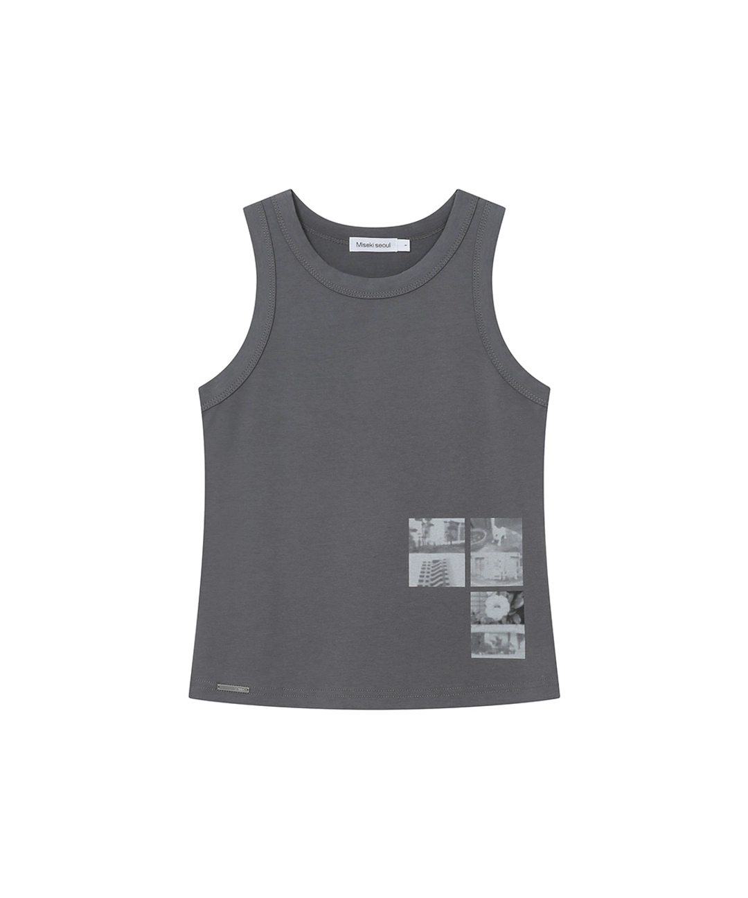 미세키서울 Photo album graphic sleeveless CHARCOAL 상품 이미지 1