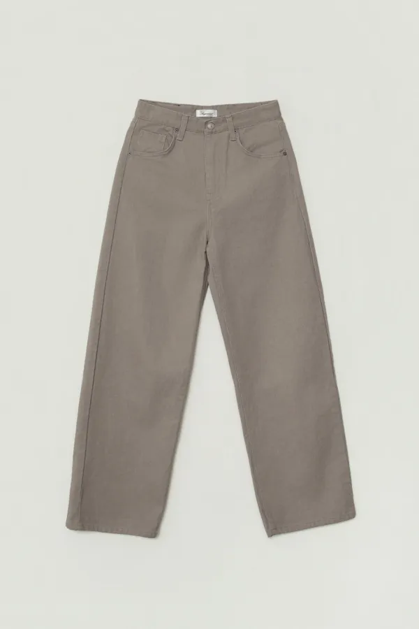 STANI SEMI-WIDE DENIM PANTS_LIGHT MOCHA