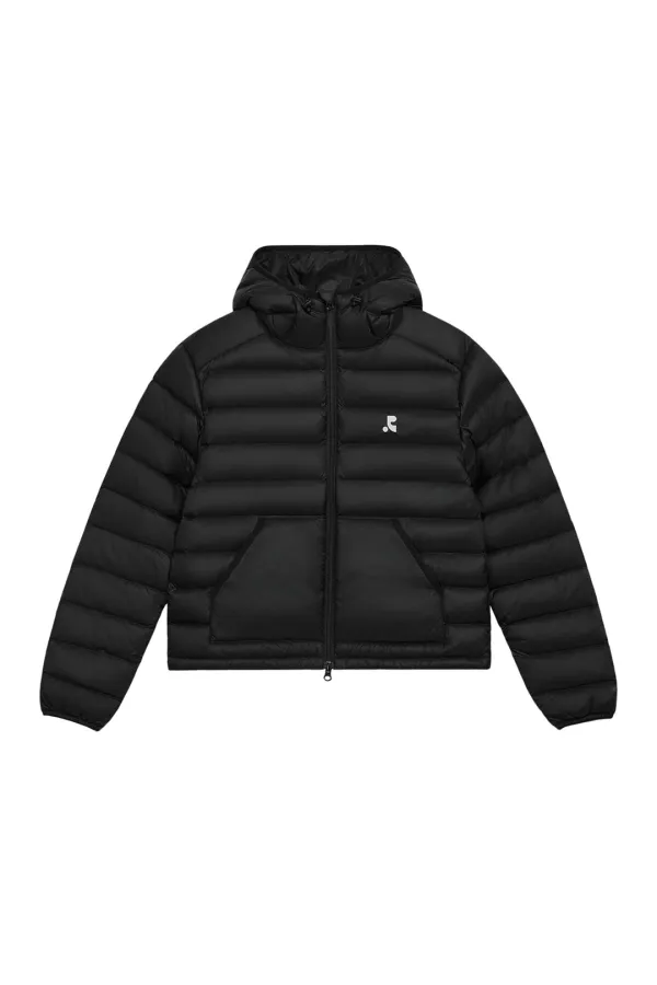 LIGHT HOOD DOWN JACKET - BLACK
