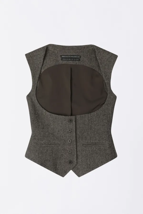 Classic Wool Vest Beige