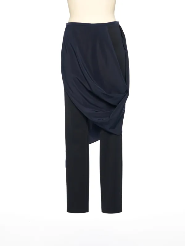 PS26 NAVY DRAPED JERSEY PANTS